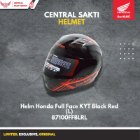 Helm Honda Full Face KYT Black Red Ukuran (L)