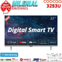 Coocaa Smart TV 32S3U 32 Inch Digital TV Super Bright HD 1366x768 Bezel Less Dolby Digital Plus Anti