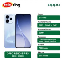 HP OPPO RENO 15F 5G 8/128GB BIRU MUDA