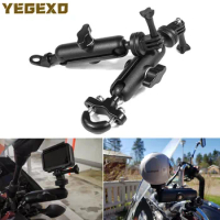 Motorcycle Camera Holder Bike Mirror Mount Bracket For YAMAHA AEROX 50 XVS 1100 FAZER 1000 PW 50 FZ25 PW 80 XVS 950 DRAGSTAR 650
