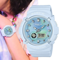 【CASIO 卡西歐】BABY-G 扎染圖案 活潑俏皮手錶-藍43.4mm(BGA-280TD-2A)