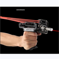 Laser Slingshot Strong Slingshot Catapult With Arrow Clip Hunting caza Powerful Catapult with wrist Target Archery Crossbow Bolt