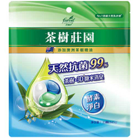 茶樹莊園 茶樹天然濃縮抗菌洗衣球 酵素淨白 15gX23入