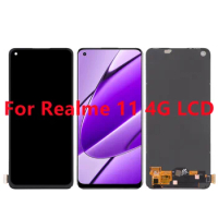 100% Tested Original AMOLED 6.4'' For Realme 11 4G LCD Display Touch Screen With Frame Realme 11 4G RMX3636 Display LCD Parts