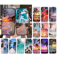 Summer Beach Sea Palm Tree Phone Case for Samsung Galaxy A21S A52S A04S A33 A23 A13 A14 A32 A52 A53 A54 A51 A71 M51