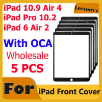 5 PCS Front Outer Screen Glass + OCA For iPad Pro 9.7 For iPad 10.2 Air 2 Ipad 6 Panel Cover With OCA For iPad MINI 6 MINI 4