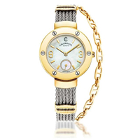 นาฬิกาข้อมือผู้หญิง รุ่นST TROPEZ, 30MM, QUARTZ CALIBRE, MOTHER-OF-PEARL DIAL, YELLOW GOLD PVD WITH 