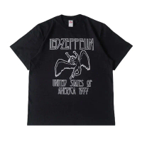 Kaos Tshirt Band Led Zeppelin - Usa Tour 1977 Tshirt - Black | Baju Band Bahan Tebal Cotton Combed 2