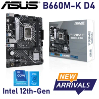 Asus PRIME B660M-K D4 Motherboard LGA 1700 b660 Support Intel 12th-Gen CPU 12400F 12600K 12900K CPU 