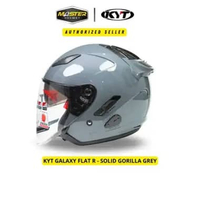 HELM HALF FACE KYT GALAXY FLAT R FLAT R GORILLA GREY GLOSSY DOUBLE VISOR M