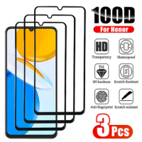 3Pcs 100D Full Cover Tempered Glass For Honor X6 X7 X8 X9 X8a X9a Screen Protector Honor X10 X20 SE X30 X40 GT X50i X5 Plus Film