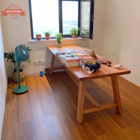 北歐實木餐桌椅日式長方形原木色風格長桌子全實木白蠟木現代簡約