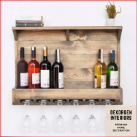 Rak Botol Rak Wine Tempel Rak Minuman Bar Rak Minuman Cafe Hiasan Dinding Rak Dinding Rak Dapur Kayu