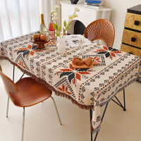 Cross-Border American Style Outdoor Tablecloth Camping Placemat Round Tablecloth Coffee Table Cloth 