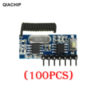 QIACHIP 100PCS RX480E-4 RF Receiver Learning Code Decoder Module 433MHZ Wireless 4 CH Output For Remote Controls 1527 Encoding