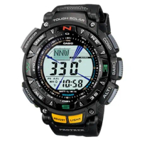 【CASIO 卡西歐】PROTREK登山錶 橡膠錶帶 防水100米(PRG-240-1)