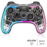 Video Game Gamepad RGB Wireless Pro Controller Compatible Nintendo Switch/Switch Lite/Switch OLED/Android/IOS/Windows PC/Mobile