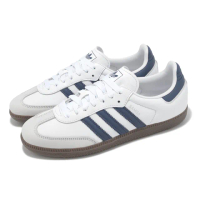 【adidas 愛迪達】休閒鞋 Samba OG W 女鞋 白 深藍 復古 德訓鞋 愛迪達(JH5688)