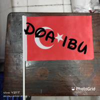 bendera tangan bendera stik TURKI