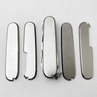 Titanium Alloy TC4 Scales Handle with Tweezer Toothpick Cut-Out for 91mm Victorinox Swiss Army Knife