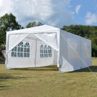 906778 Canopy Tent for Outdoor Wedding Party or Camping BBQ w/Removable Waterproof Sidewalls-20' x 10' -Backyard Expressions