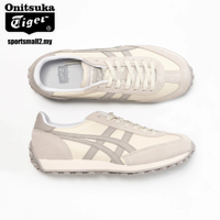 Onitsuka Tiger EDR78 ผู้ชายผู้หญิงรองเท้าวิ่ง Cowhide พื้นผิวกีฬารองเท้า Low-Top 1183C207-100