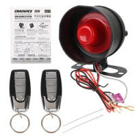 One Way Vehicle Burglar Alarm Security Protection &amp; 2 Remote Control Universal Car Part Car Accessory M8115 12V Car Alarm System