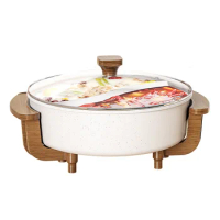 Electric hot pot, household mandarin duck pot, special pot, multifunctional electric cooking integrated molding