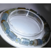 NEW Natural Crystal Blue Calcite Bracelet 7mm / Genuine Blue Calcite Crystal Bracelet
