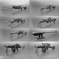 1/6 Scale MINI Toys MK14 SVD DSR-1 Sniper Rifle TAC-50 M46 4D Assembly Plastic Gun Model Toy for 12 Inch Action Figure