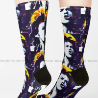 Mick Jagger Socks Funny Socks For Men Street Skateboard Socks Harajuku Personalized Custom Unisex Adult Teen Youth Socks Retro