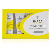 Image - 臉部防護旅行組Prevention+ Trial Kit: 1x 臉部保濕乳液 SPF30+ , 1x 控油乳液 SPF32+, 1x 修飾乳液 SPF30+, 1x 防曬抗黑SPF 50