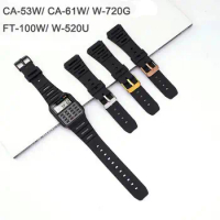 Watch Band Breathable Waterproof Soft Rubber Smart Watch Band Bracelet Replacement For Casio CA-53W CA-61W FT-100W W-520U W-720G