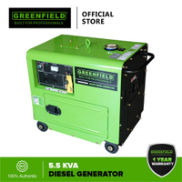 Greenfield Diesel Generator 5.5KVA Silent 418CC