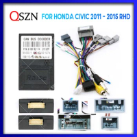 QSZN 9 INCH For Honda Civic 9 FB FK FD 2011 - 2015 RHD Android Car Radio Canbus Box Decoder Wiring H