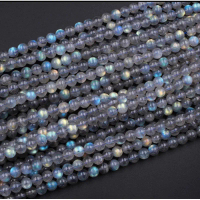 1 ST 15.5cm Long Natural Labradorite Polished Beads 6 mm / Top High Quality Stone / Stone for Jewelr