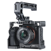 UURig C-A73 Camera Cage for Sony A7III Standard Arca-Style Quick Release Plate with Top Handle Grip for Sony A7 Series Universal