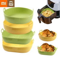 Xiaomi Youpin Air Fryers Oven Baking Tray AirFryer Silicone Basket Silicone Mold Pizza Mat Round Grill Pan Air Fryer Accessories