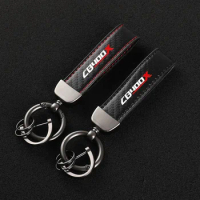 Leather Motorcycle keychain Horseshoe Buckle Jewelry for HONDA CB400F CB400X CB500F CB500X Accessories