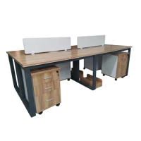 4 Person Modern office Desk Wood Table Space Saver Office Furniture Home Office Desk