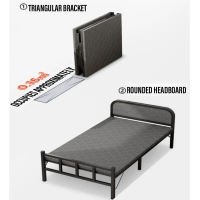 Single Foldable Bed Single Bed Frame Hostel Bed Single Bed Metal Bed Single Iron Bed