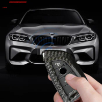 For BMW F45 F46 G20 G30 G31 GT G32 G11 G12 F90 F48 F39 G01 Carbon Fiber Car Key Case Key Cover Shell Accessories Car-Styling