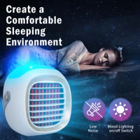 Portable Air Conditioner Quiet Personal W/3 For Bedroom Cooler &amp; Speeds USB Evaporative Desktop Fan Room Fan Quiet Remote