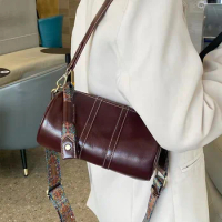 Genuine leather bag for women in 2023, new versatile underarm bag, cowhide women's bag, mobile phone small bag, one shoulder cro