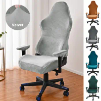 4Pcs/set Velvet Spandex Office Chair Cover Gaming Chair Covers Elastic Stretch Armchair Seat Cover Computer Chairs Slipcovers