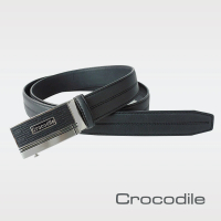 【Crocodile】Crocodile 鱷魚皮件 真皮自動扣皮帶 0101-42015-01(進口牛皮)