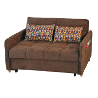 【文創集】畢爾  拉合式高透氣棉麻布沙發椅/沙發床-135x90x80cm免組