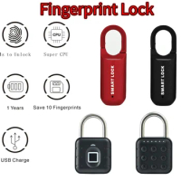 Mini Fingerprint Padlock USB Keyless Luggage Lock Electronic Lock Smart Biometric Fingerprint Door Lock Quick Unlock For Travel