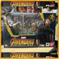 In Stock Originate BANDAI SHF Marvel Captain America Movable Model Toy S.H.FIGUARTS Avengers:Infinity War Deluxe Edition