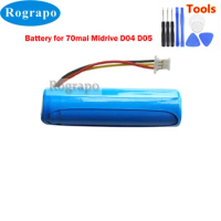 New 3.7V 850mAh Li-ion Replacement Battery For 70mai Rearviwe Mirror Dash Cam Midrive D04 D05 Accumulator 3 Wires Plug 14*50mm
